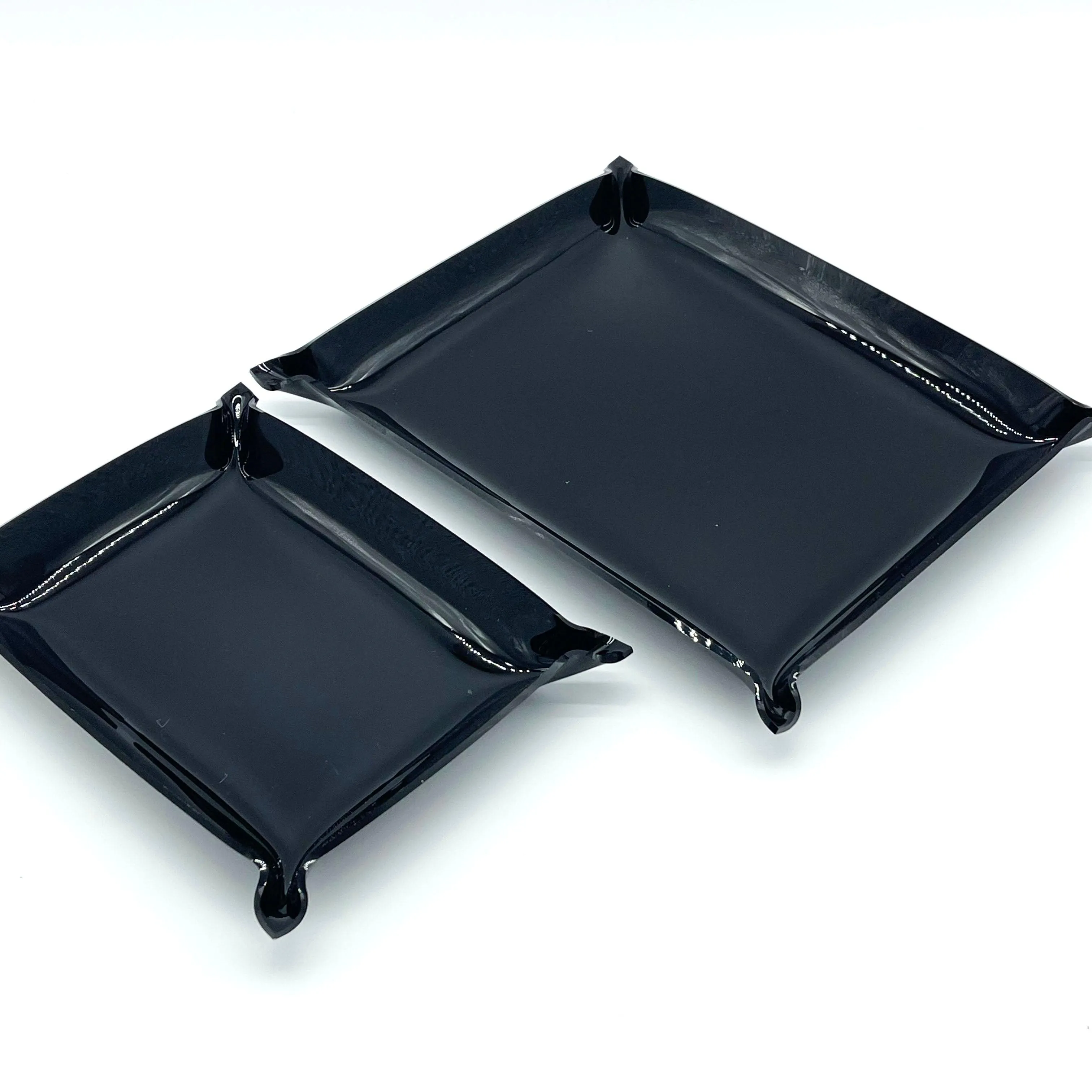 Set of 2 Acrylic Valet Trays | Black