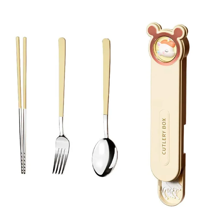 Timeless Stainless-Steel Cutlery Set - Durable Spoon, Fork & Chopsticks