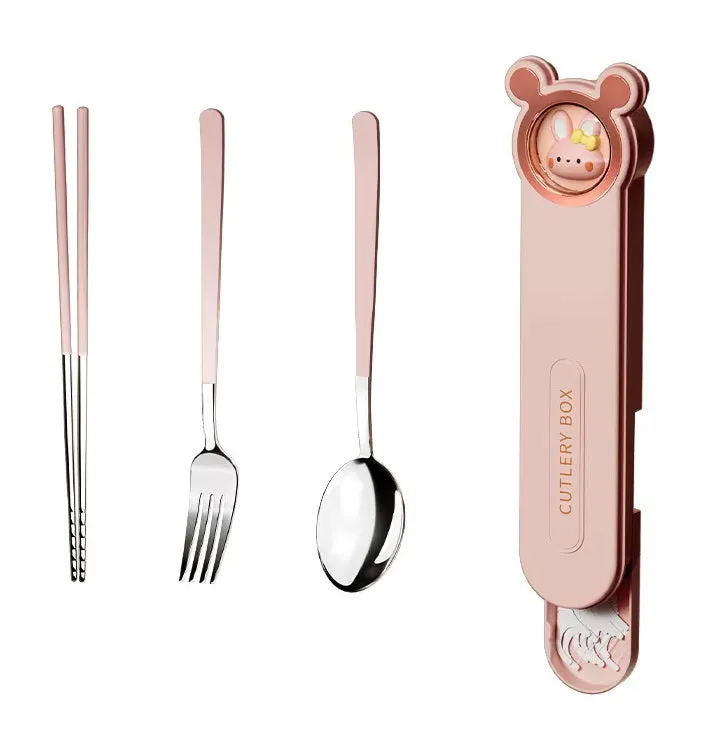 Timeless Stainless-Steel Cutlery Set - Durable Spoon, Fork & Chopsticks