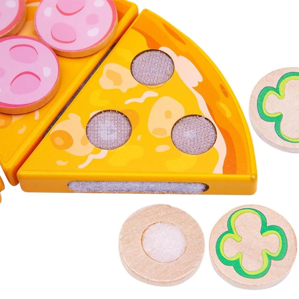 Wooden Pizza Toy - Pretend Play Food