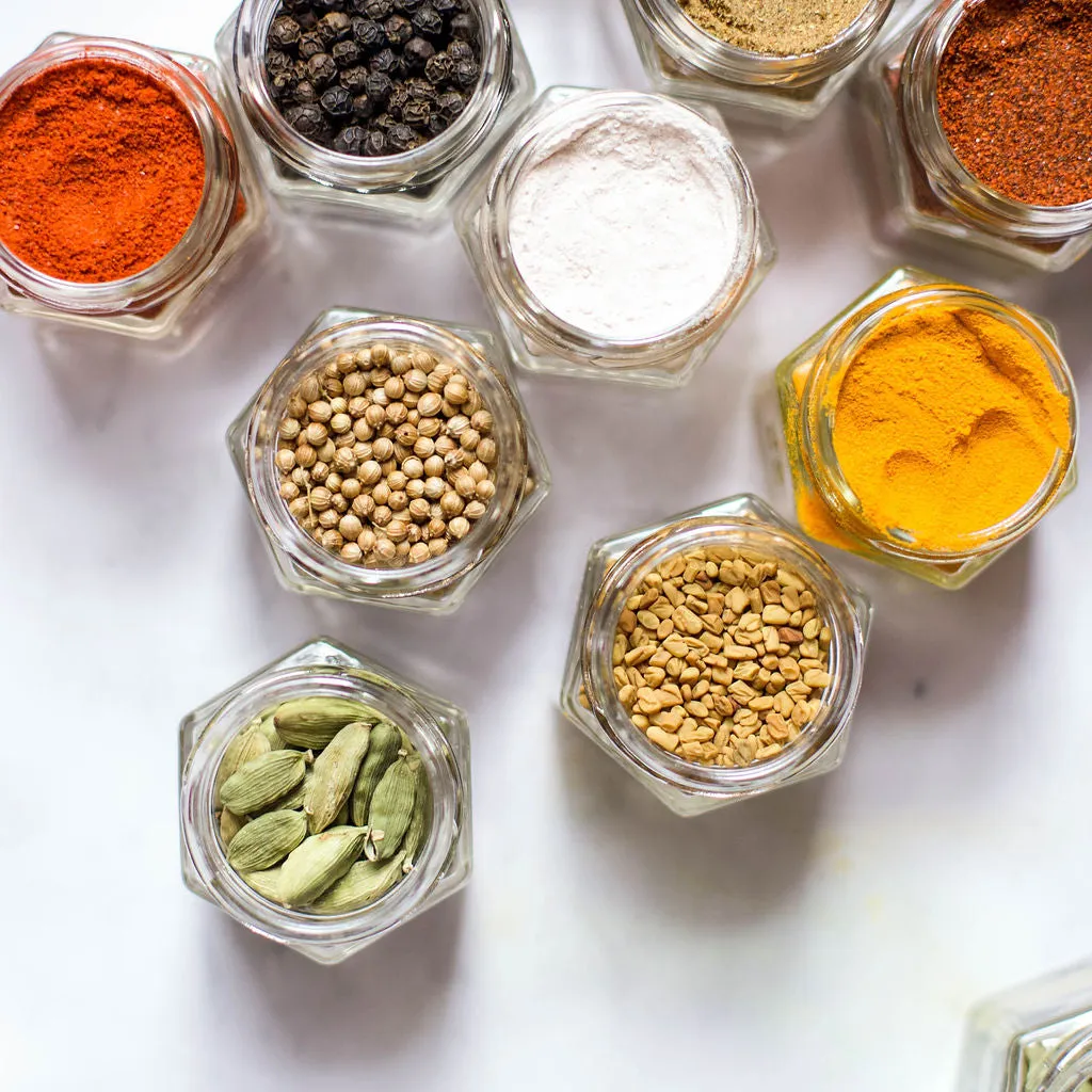 Your Choice of Organic Spices — 24 Magnetic Jars